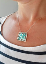 Load image into Gallery viewer, Barn Quilt Square Necklace