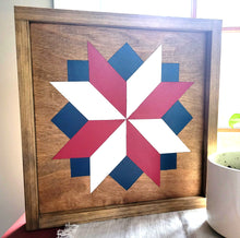 Load image into Gallery viewer, handmade patriotic barn quilt with stain and paint