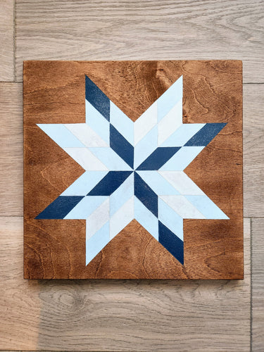 Wood Barn Quilt - New Years Star 1' x 1'