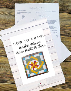 How To Draw: Basket Weave Quilt Pattern For A Barn Quilt