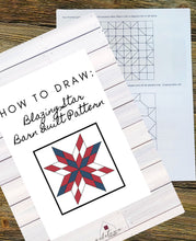 Load image into Gallery viewer, Blazing Star Barn Quilt Pattern Instructions - DIGITAL DOWNLOAD