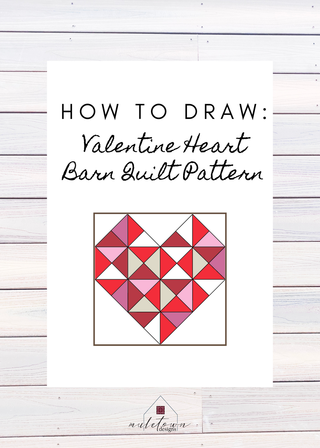 Valentine Heart Pattern Instructions - DIGITAL DOWNLOAD