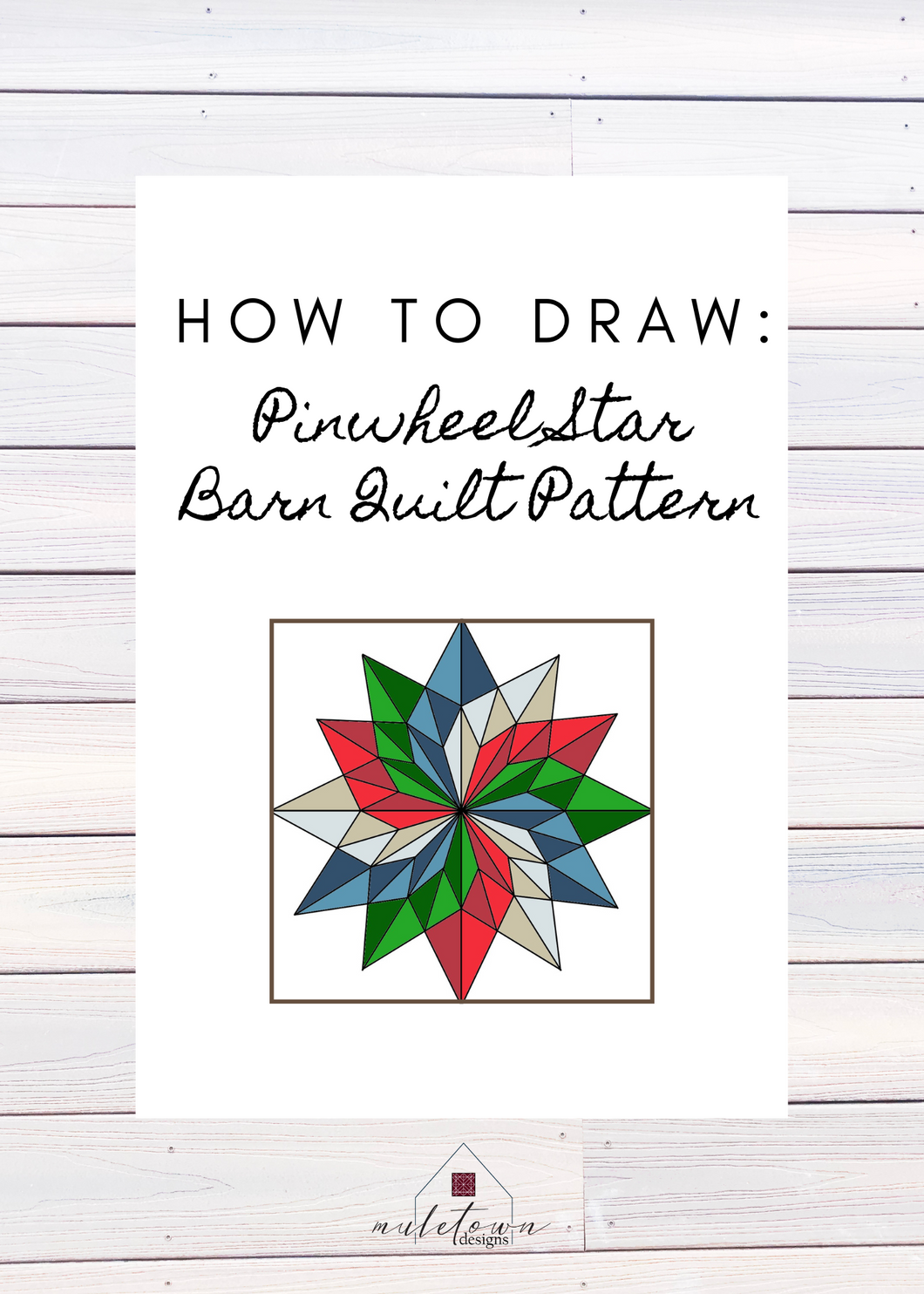 Pinwheel Star Pattern Instructions - DIGITAL DOWNLOAD